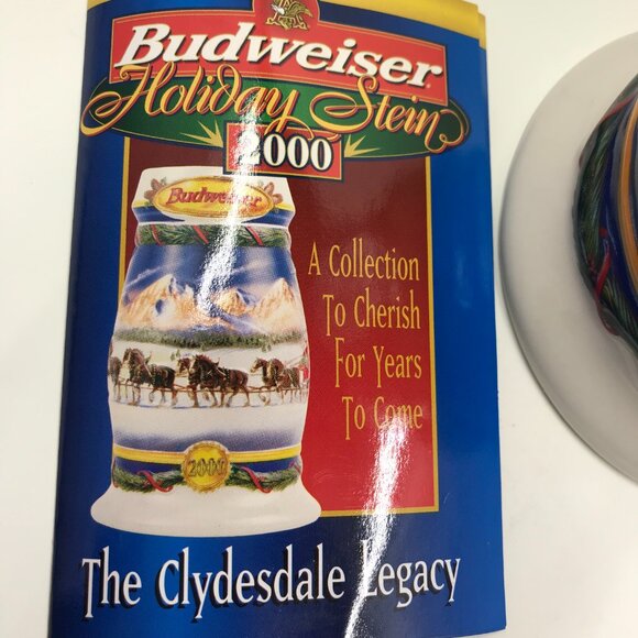 Budweiser Holiday Stein Mug 2000 The Clydesdale Legacy Holiday in the Mountains - Picture 2 of 12